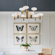 Bank Glass Globe Chandelier