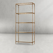 Hand-Forged Metal Glass Shelving