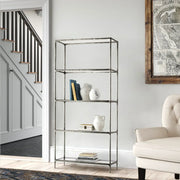 Hand-Forged Metal Glass Shelving