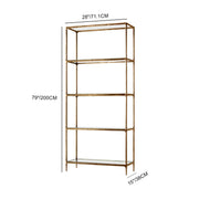 Hand-Forged Metal Glass Shelving