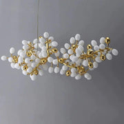 Luxury Escamoles Modern Linear Grape Chandelier