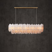Art Selenite Layer Rectangular Chandelier