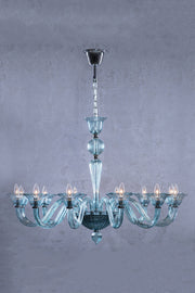 Marcella Venetian Blue Glass Chandelier 43