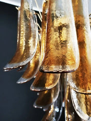 Murano Chandelier – 36 petals – Amber