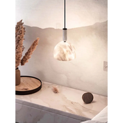 Alabaster Dome Pendant Light