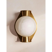 Alabaster Globe Wall Sconce