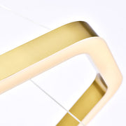 Hexagon 2-tier Golden Round Chandelier 16