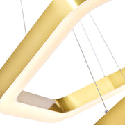Hexagon 2-tier Golden Round Chandelier 16