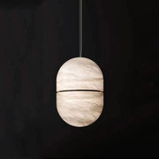 Alabaster Oval Pendant 5.9