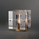 Modern Square Crystal Table Lamp 6.6″H