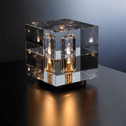 Modern Square Crystal Table Lamp 6.6″H
