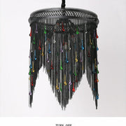 Black Chain Tassel Chandelier