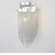 Modern 3 Lights Stacking Chain Tassel Wall Sconce