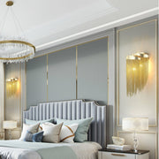 Modern 3 Lights Stacking Chain Tassel Wall Sconce