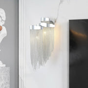 Modern 3 Lights Stacking Chain Tassel Wall Sconce