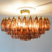 Prismatico 91 Elements Amethyst Compact Glass Chandelier 25