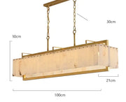 Rectangle Alabaster Chandelier