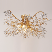 Fiore Crystal Flowers Flushmount