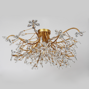 Fiore Crystal Flowers Flushmount