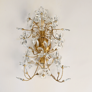 Fiore Crystal Flowers 2-Light Wall Sconce