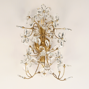 Fiore Crystal Flowers 2-Light Wall Sconce