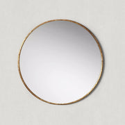 Hand-Forged Metal Round Mirror