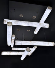 Minimalist Long Cord Ceiling Pendant Alabaster Lighting